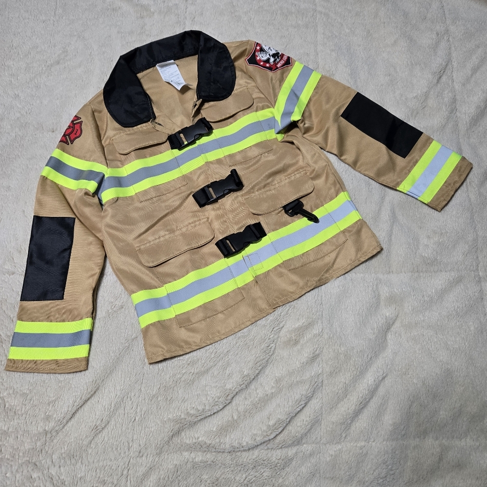 Disguise Unisex Kid's Firefighter Halloween Costume Size Small 4-6
